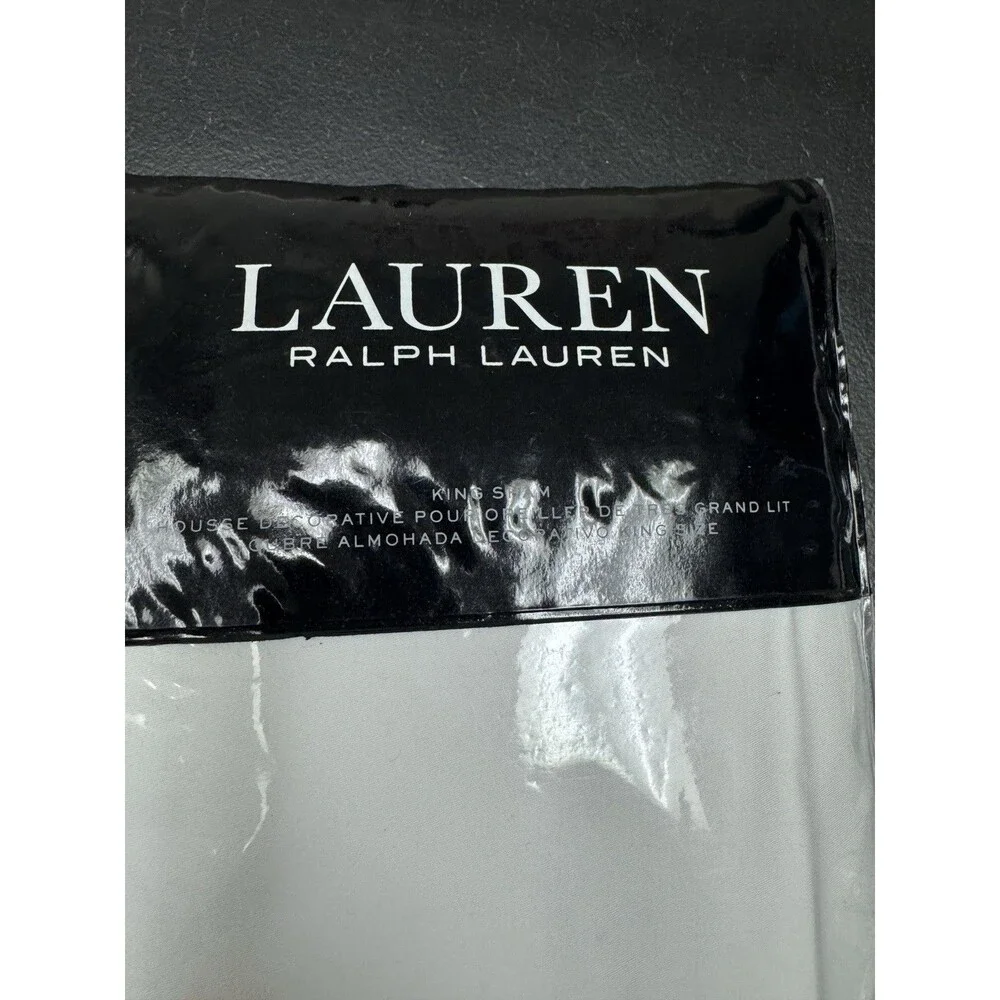 Lauren Ralph Lauren Spencer Border Sateen Cotton King Sham (1) , White